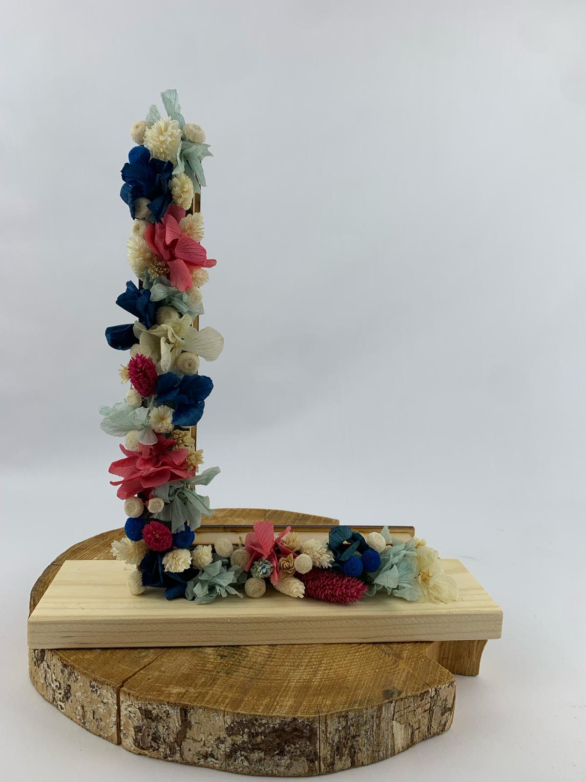 Letra con flores Klein