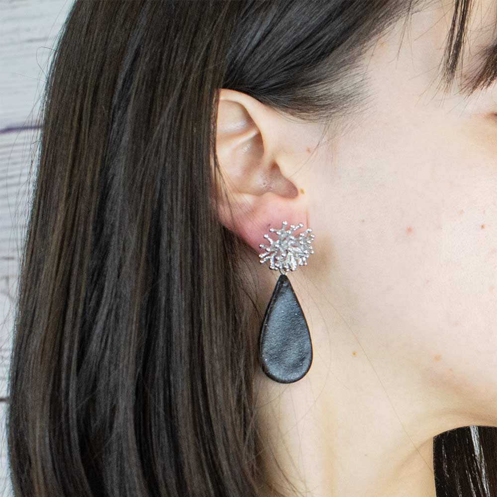 Pendientes de fiesta negros