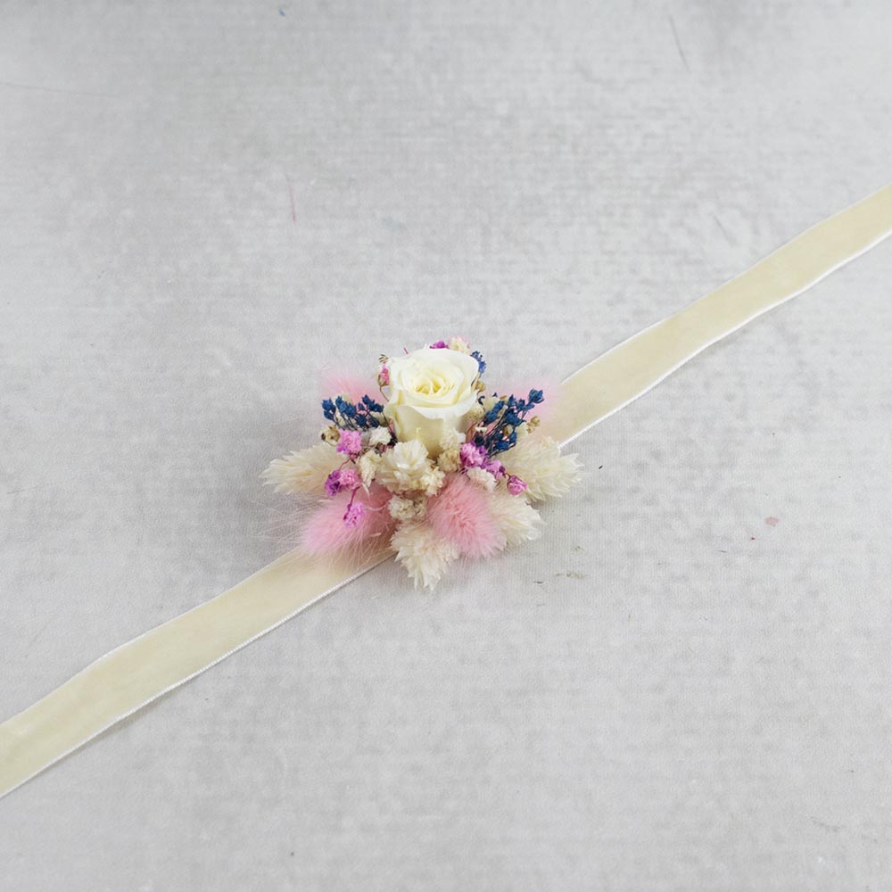 Pulsera flores presercadas damas de honor Giovana