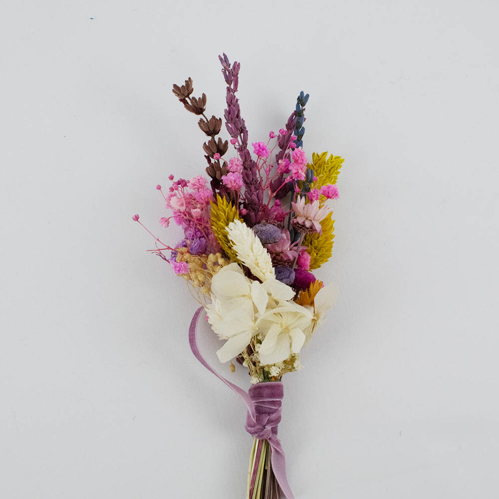 Cuadro de flores secas mama ramillete multicolor