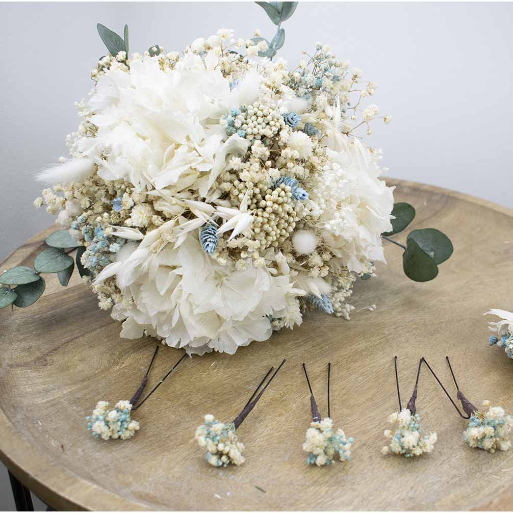 Ramo de hortensias crema preservadas Ginebra