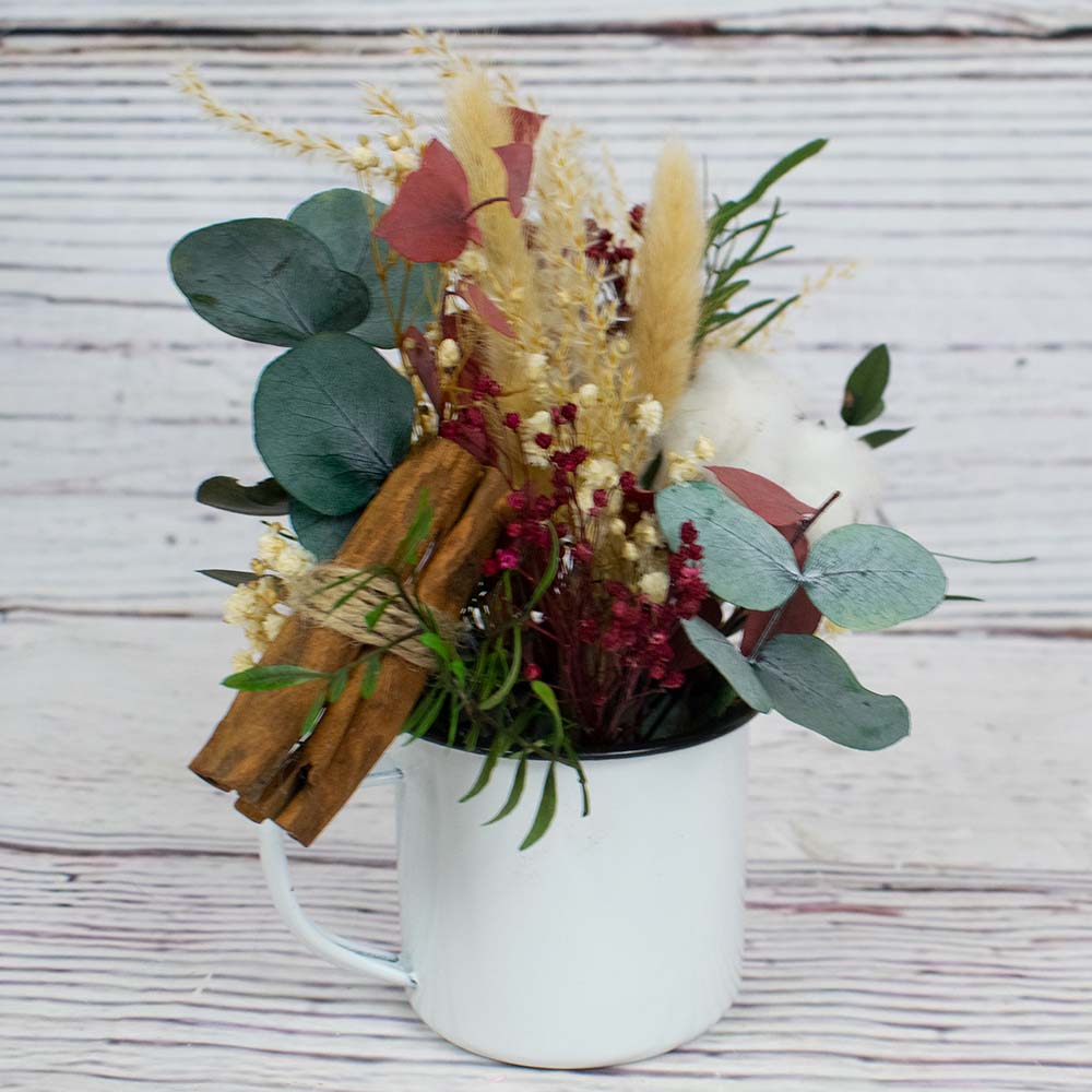 Taza Canela y algodón