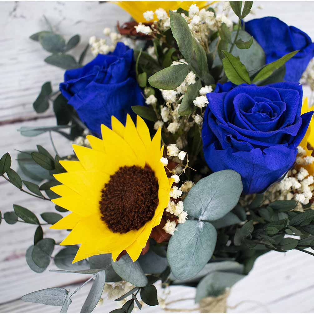 Ramo de girasoles y rosas Sun