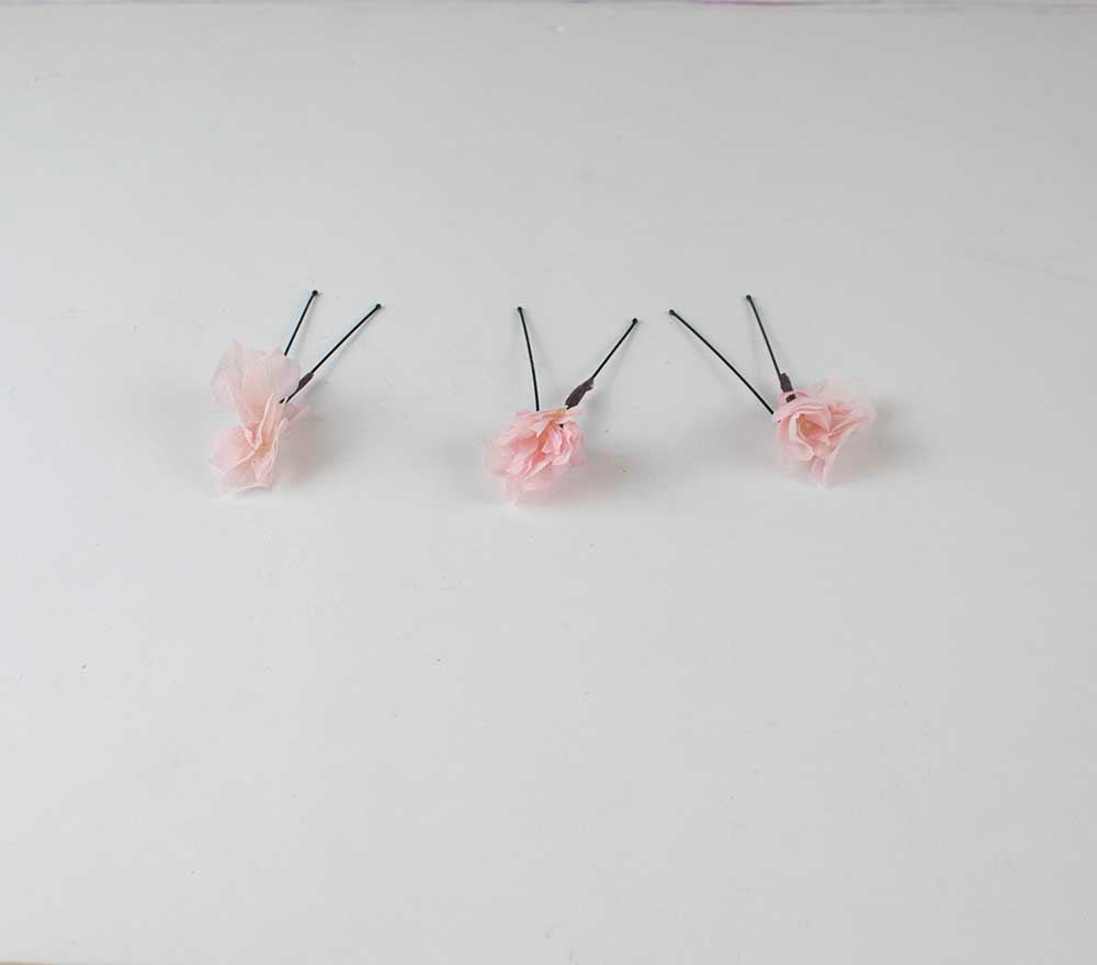 Hortensias rosas preservadas para el pelo Anna