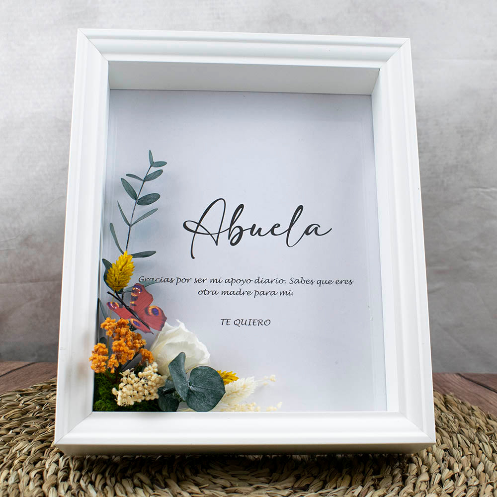 Marco de flores secas abuela