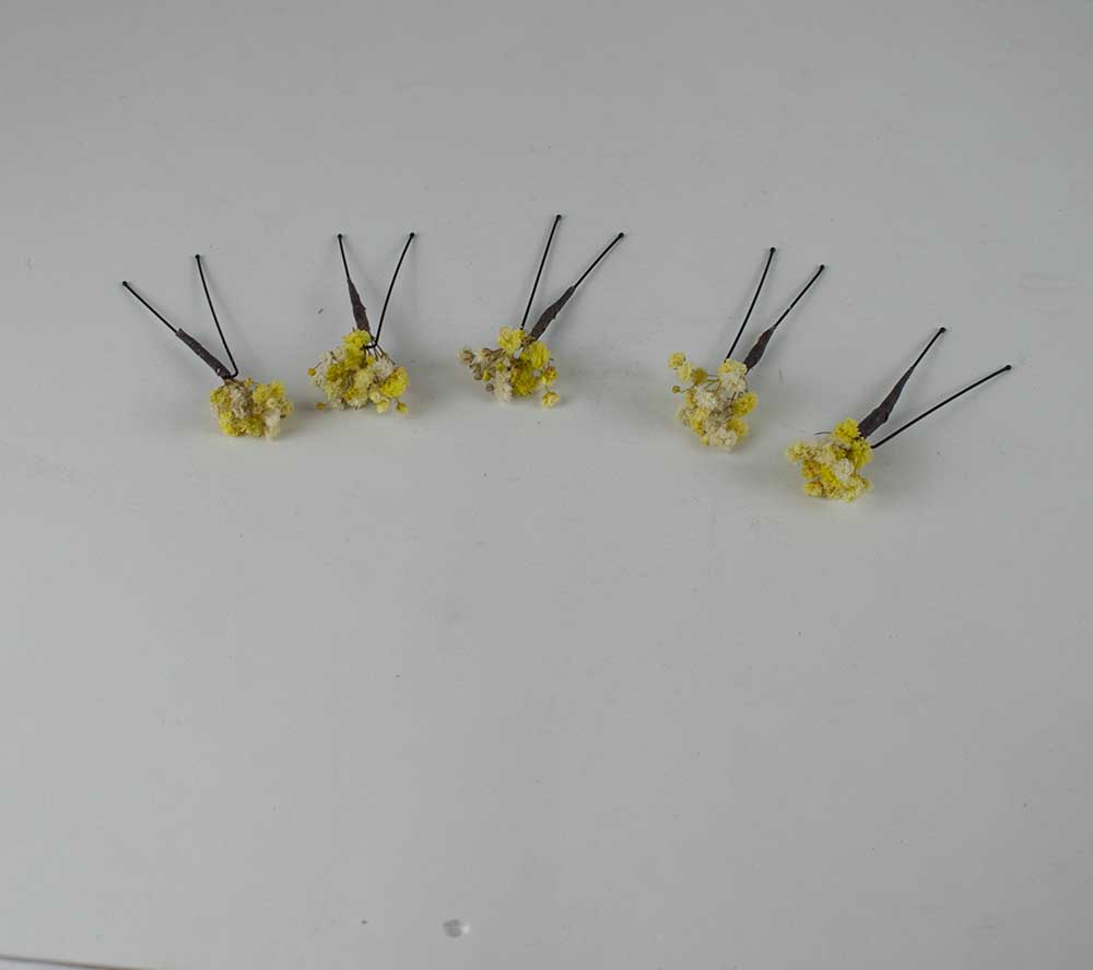 florecillas amarillas para el pelo