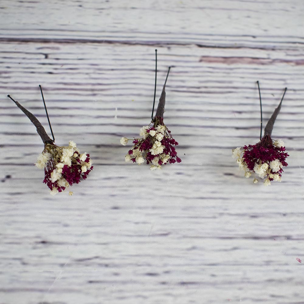 horquillas con flores para el pelo