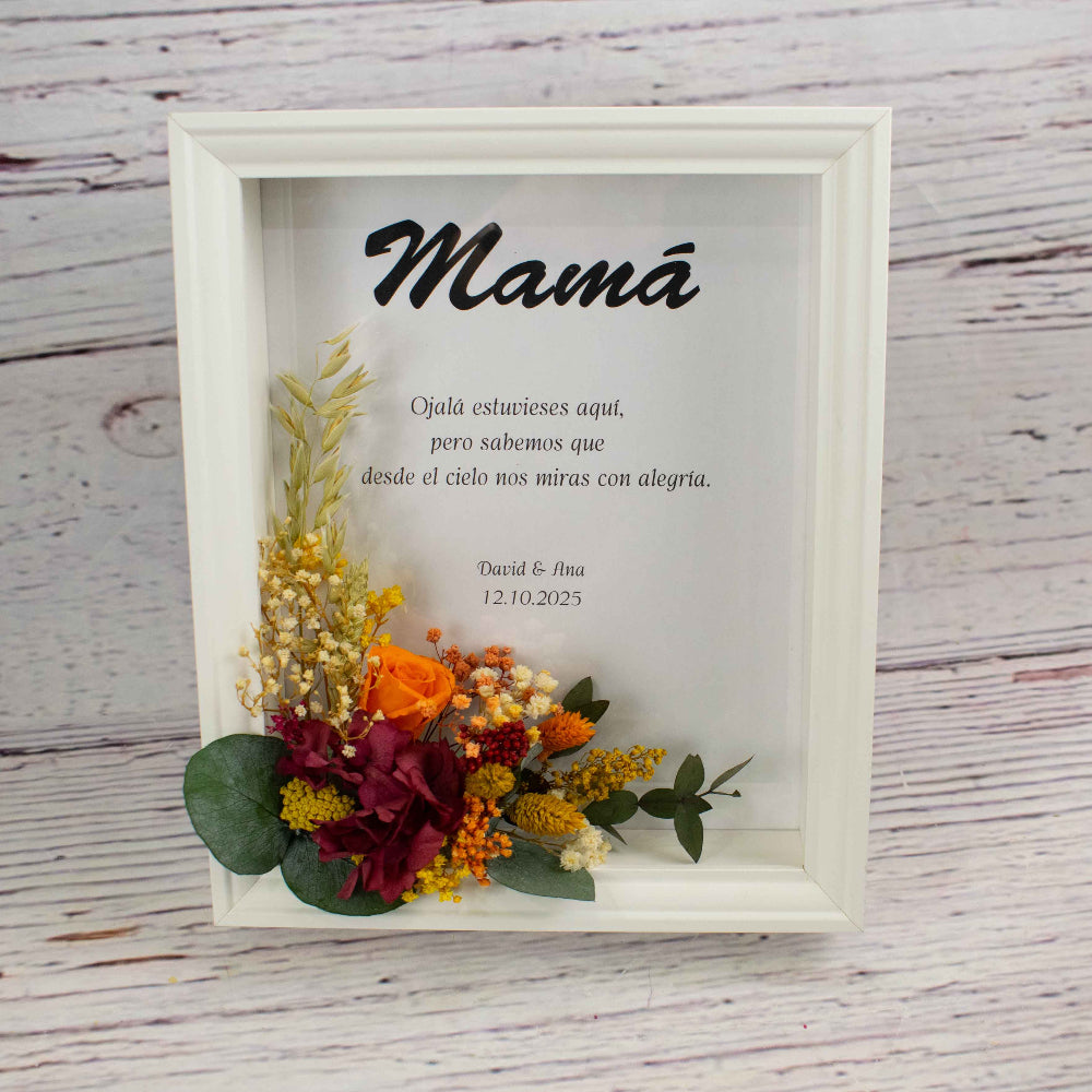 Marco de flores Recuerdo