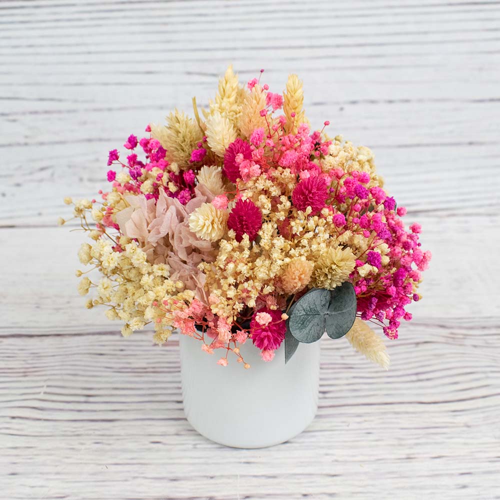 mini centro de flores secas