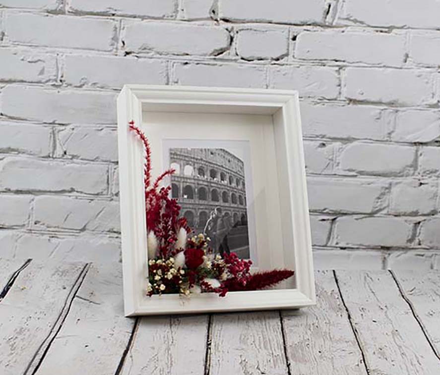 marco bonito con foto y flores