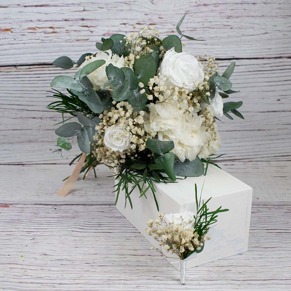 Ramo de rosas y hortensias Cristina