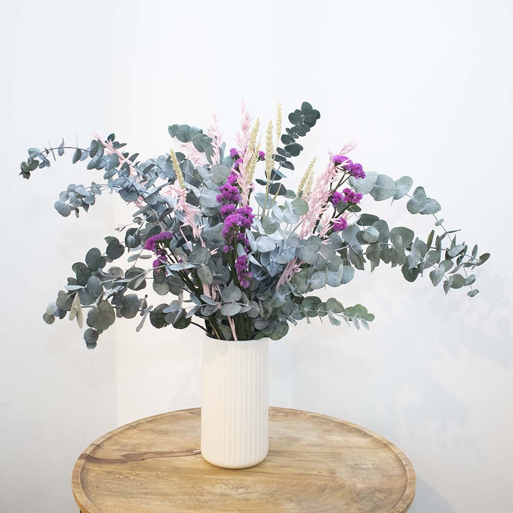 ramo grande de eucalipto preservado y colores