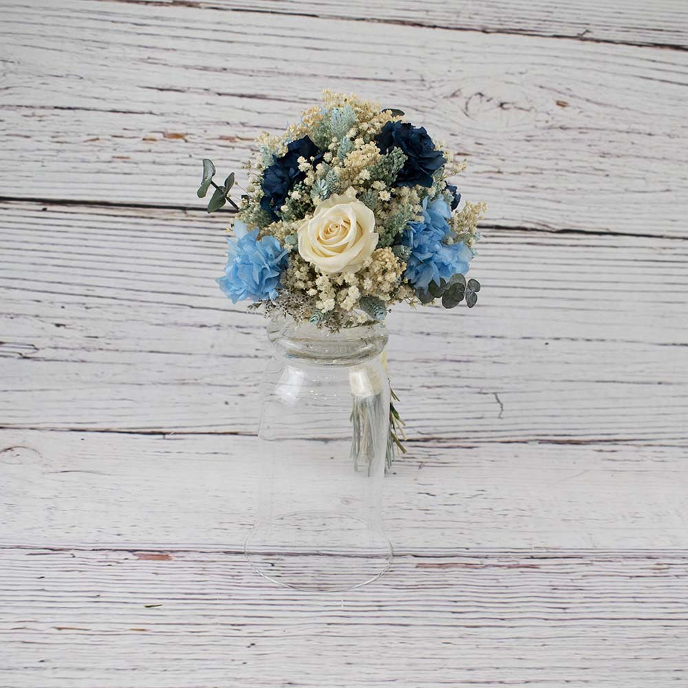 Ramo de novia con flor seca y preservada Manuela