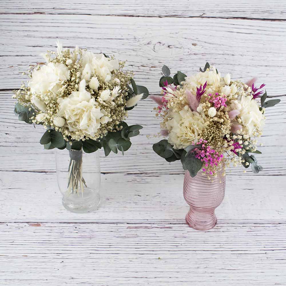 ramos novia con hortensias