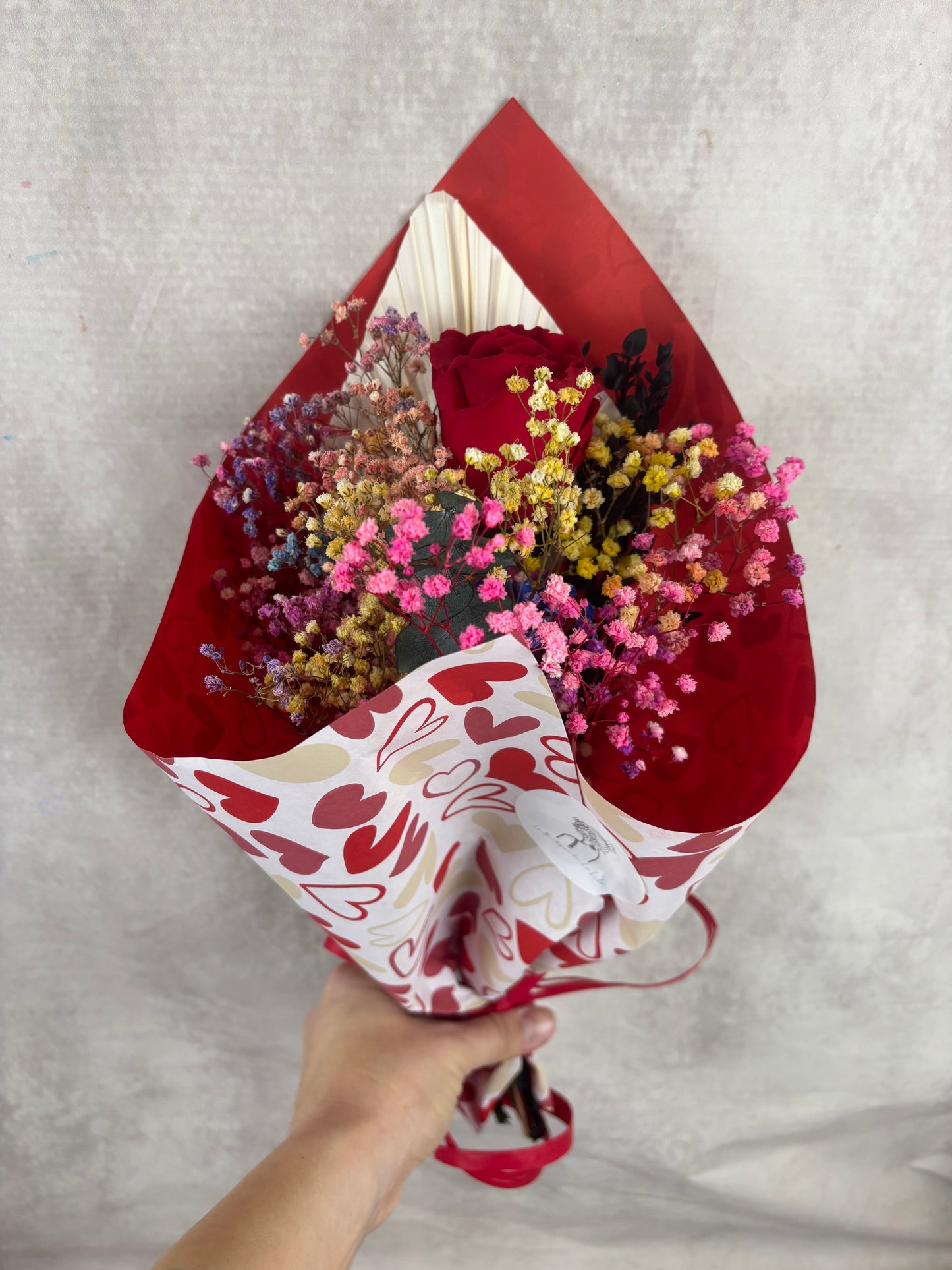 Rosa roja preservada 