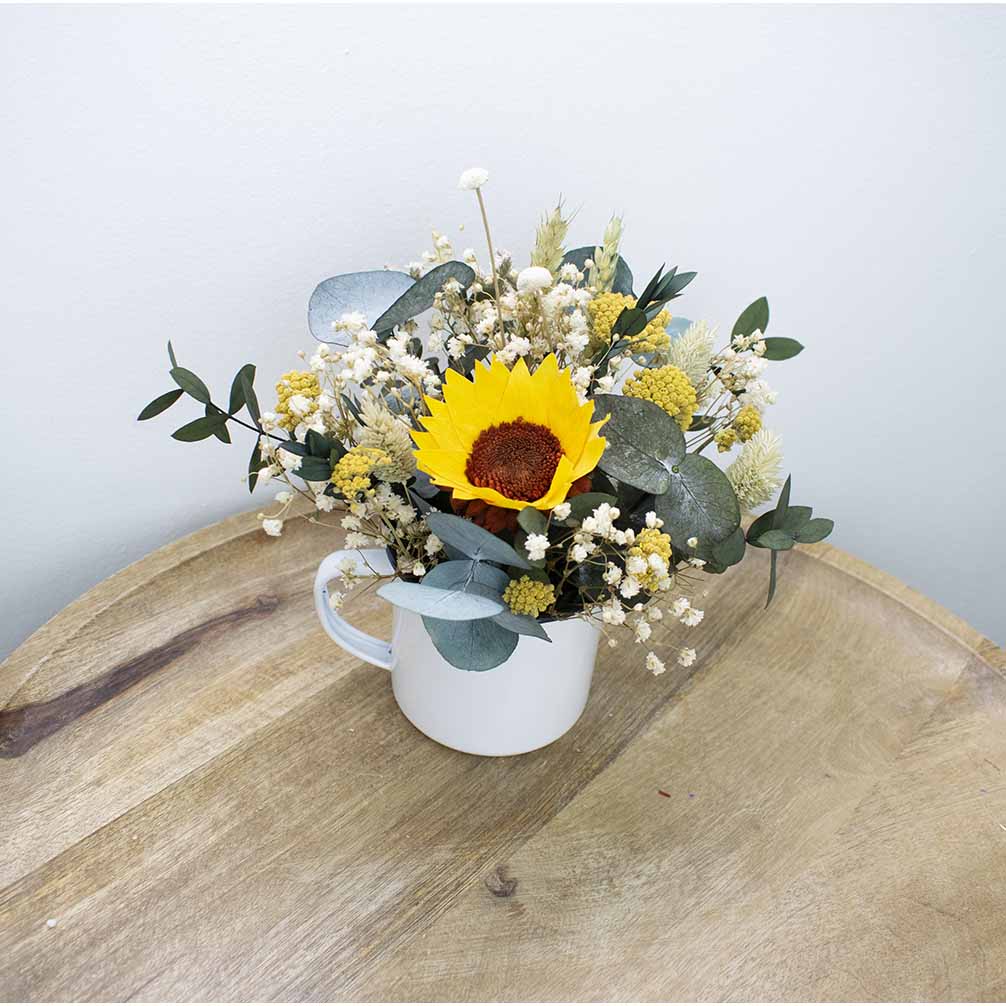 Taza de flores Girasol