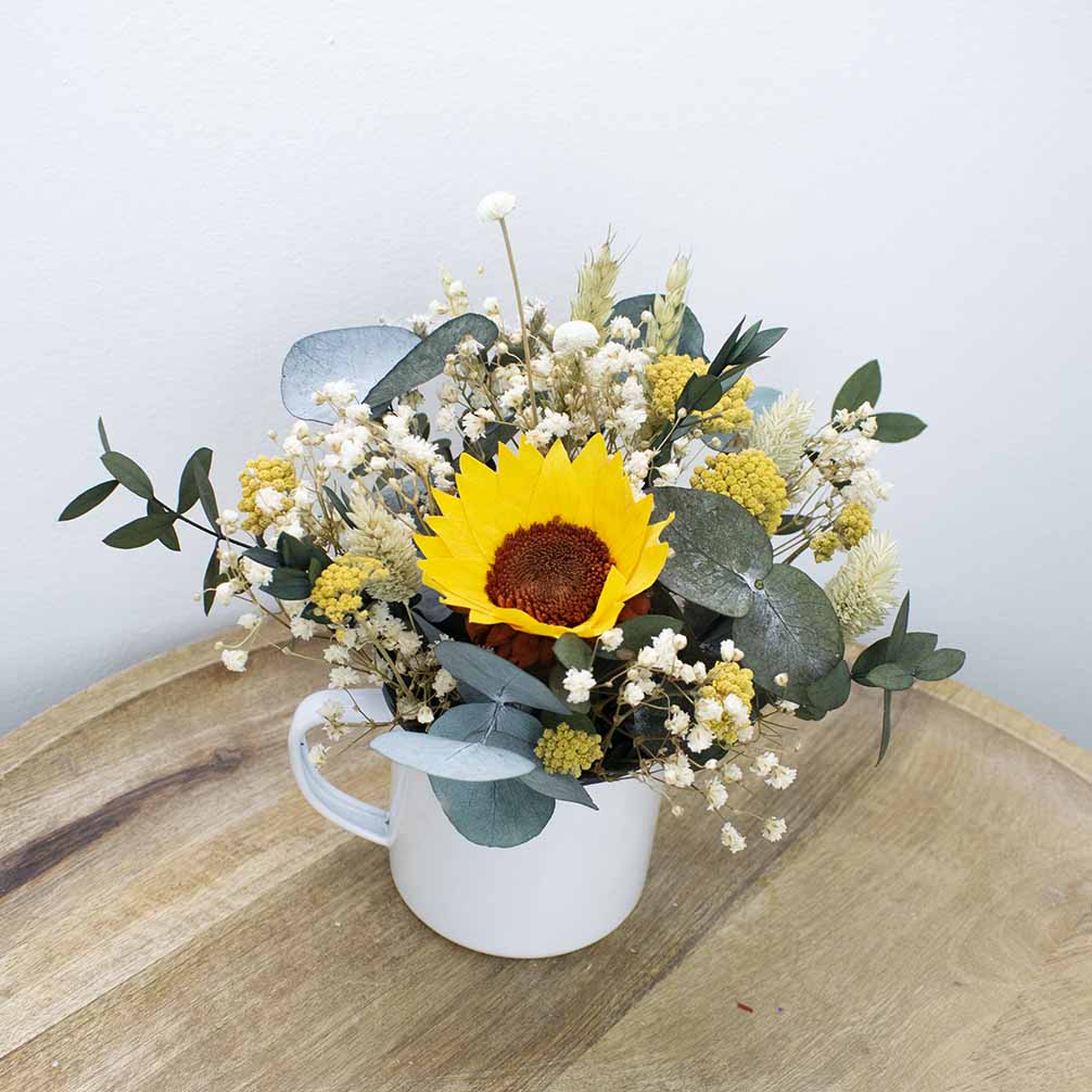 Taza de flores Girasol
