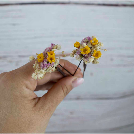 Flores secas silvestres para el pelo