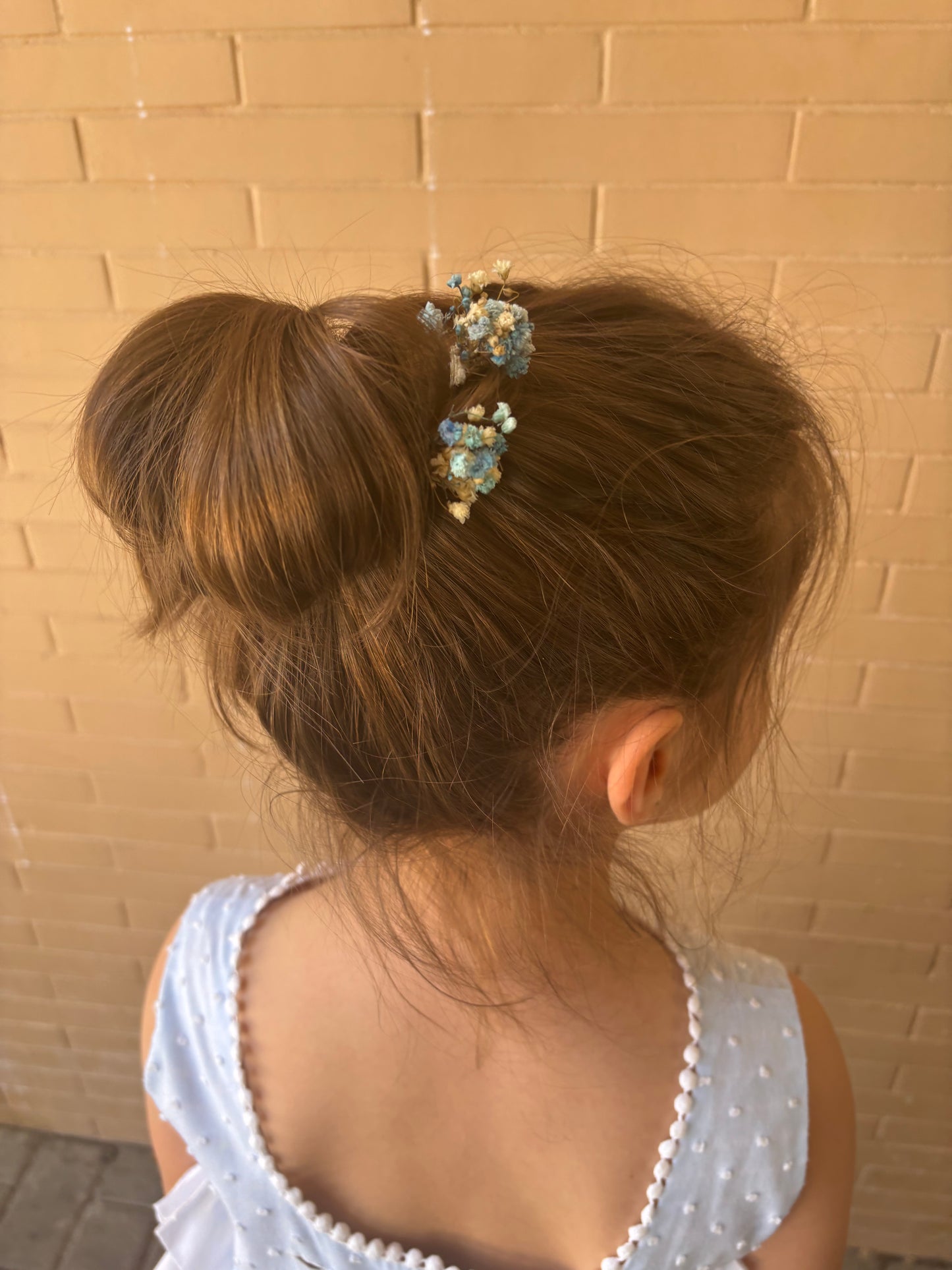 Flors para el pelo celestes