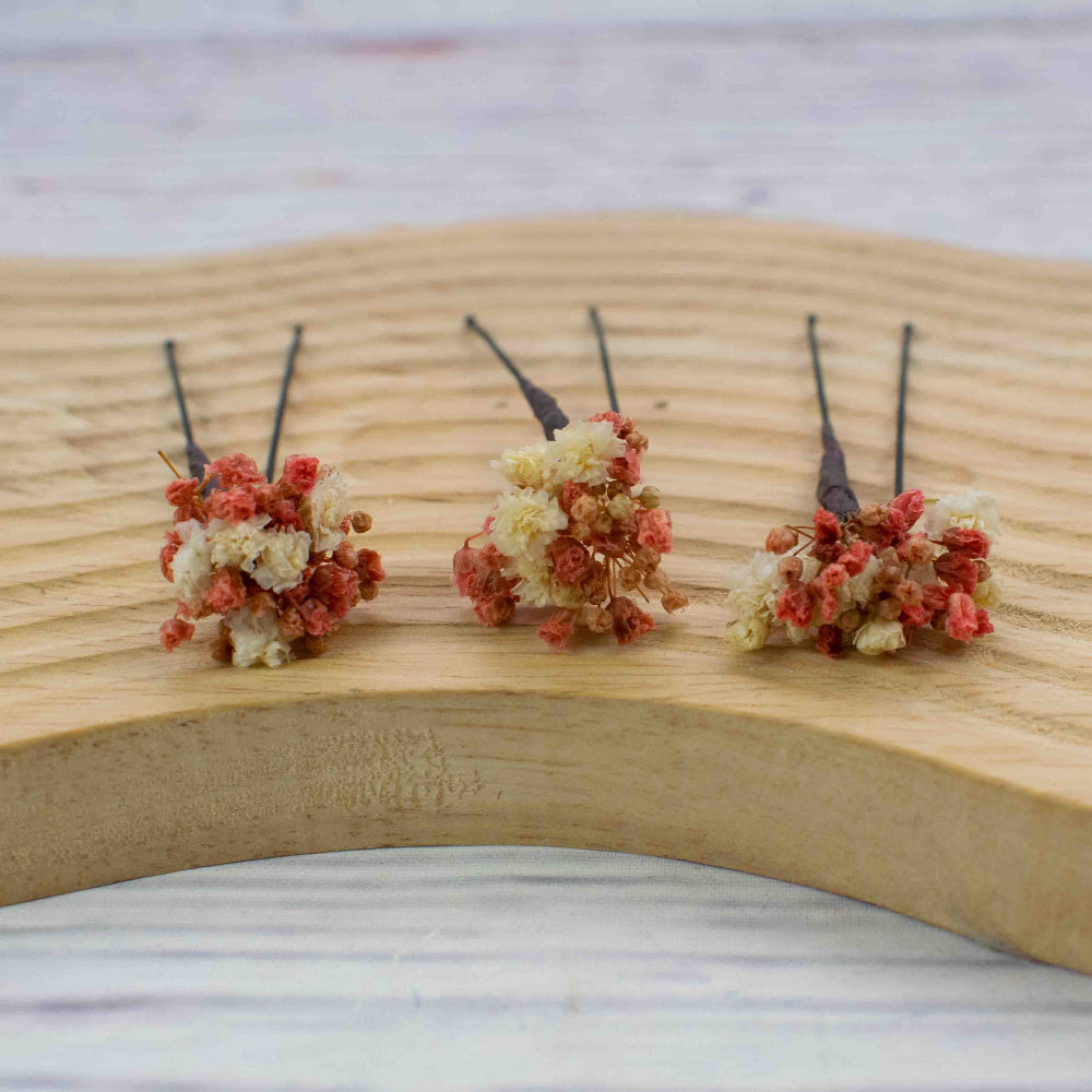 flores para el pelo salmones