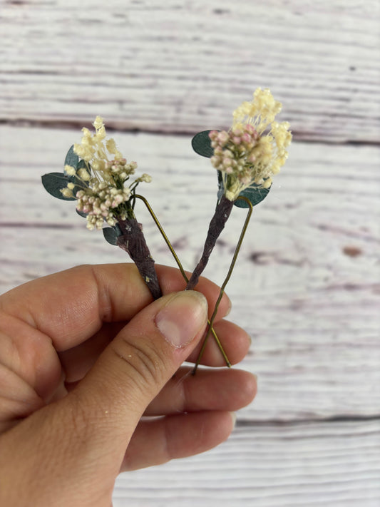 florecillas blancas para el pelo