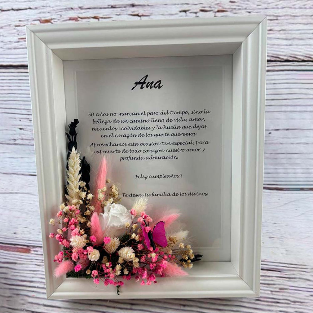 Marco de cumpleaños con flores