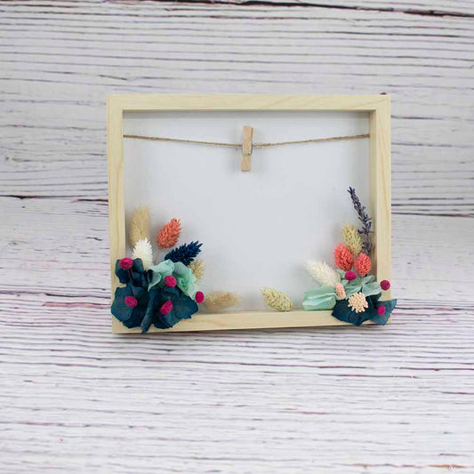 Marco de fotos con flores Nevada