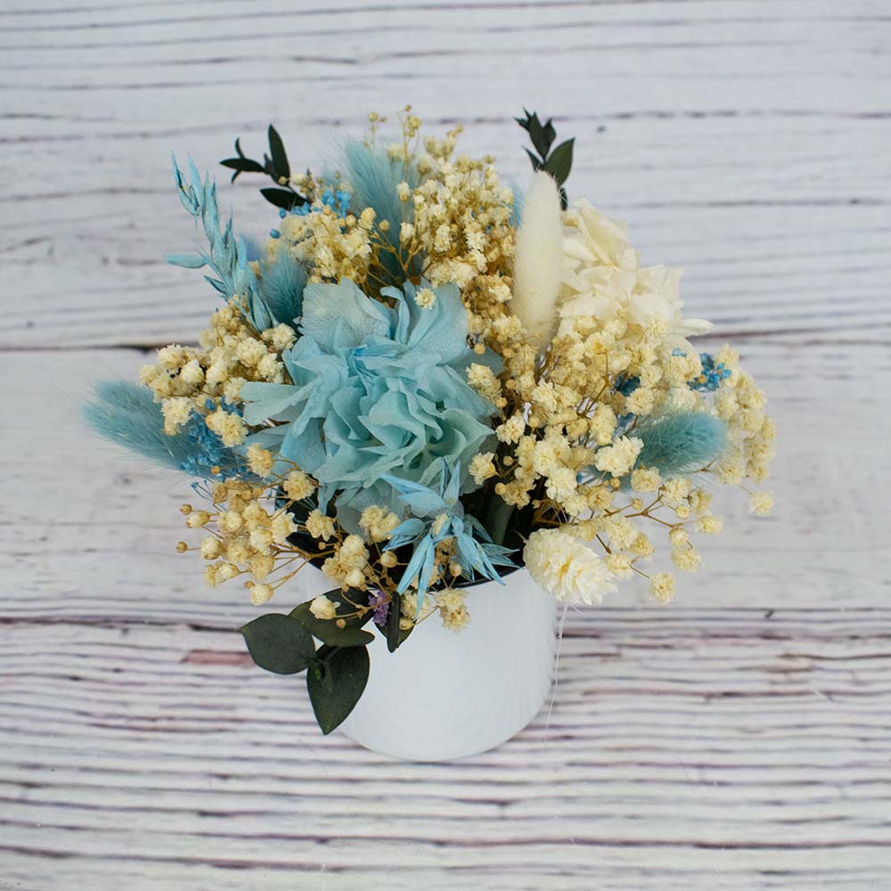 Pack Bebé peluchito y taza de flores