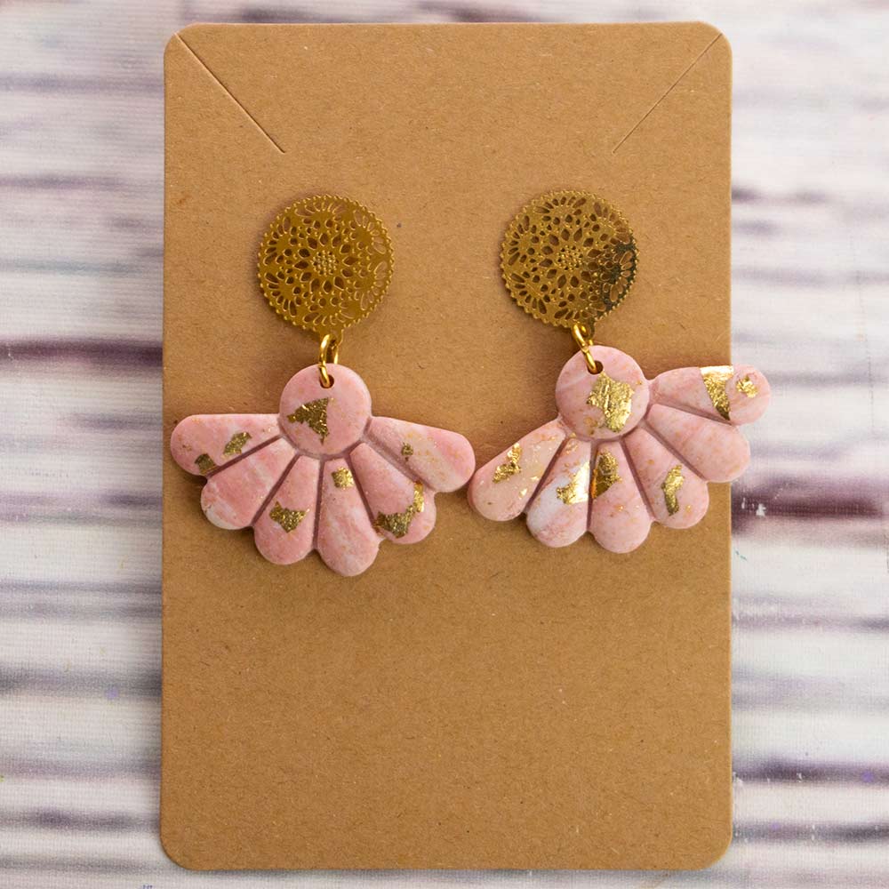 Pendientes artesanales Abanico