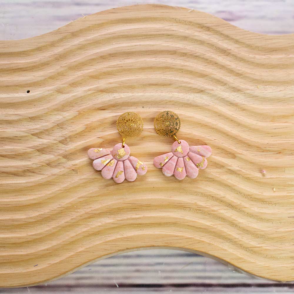 Pendientes artesanales Abanico