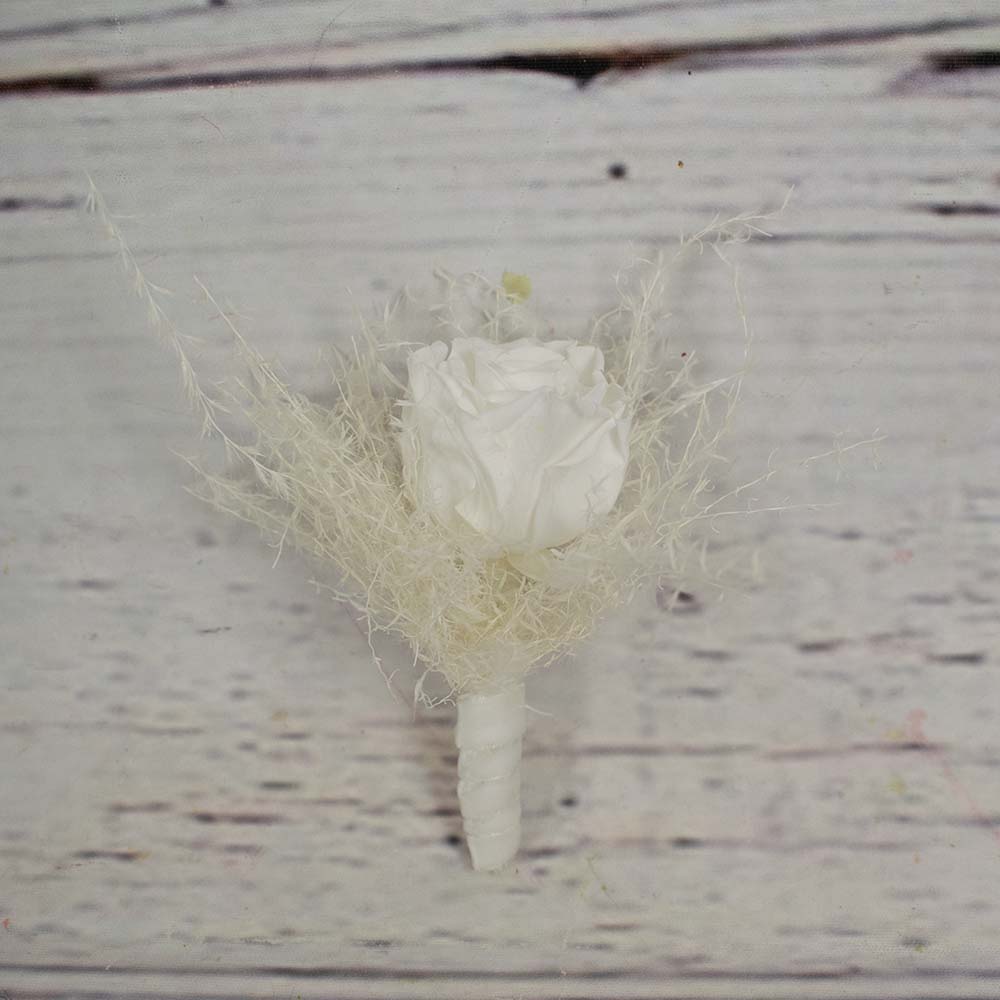 Prendido romántico rosa blanca Beatrice