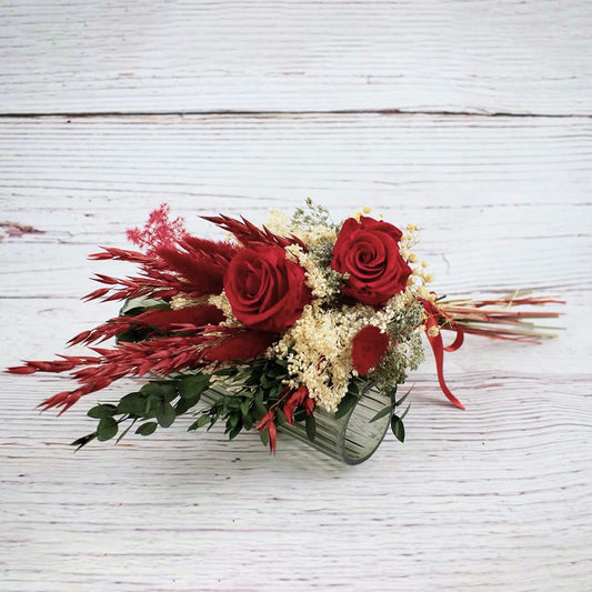 Ramo de rosas rojas eternas Cupido
