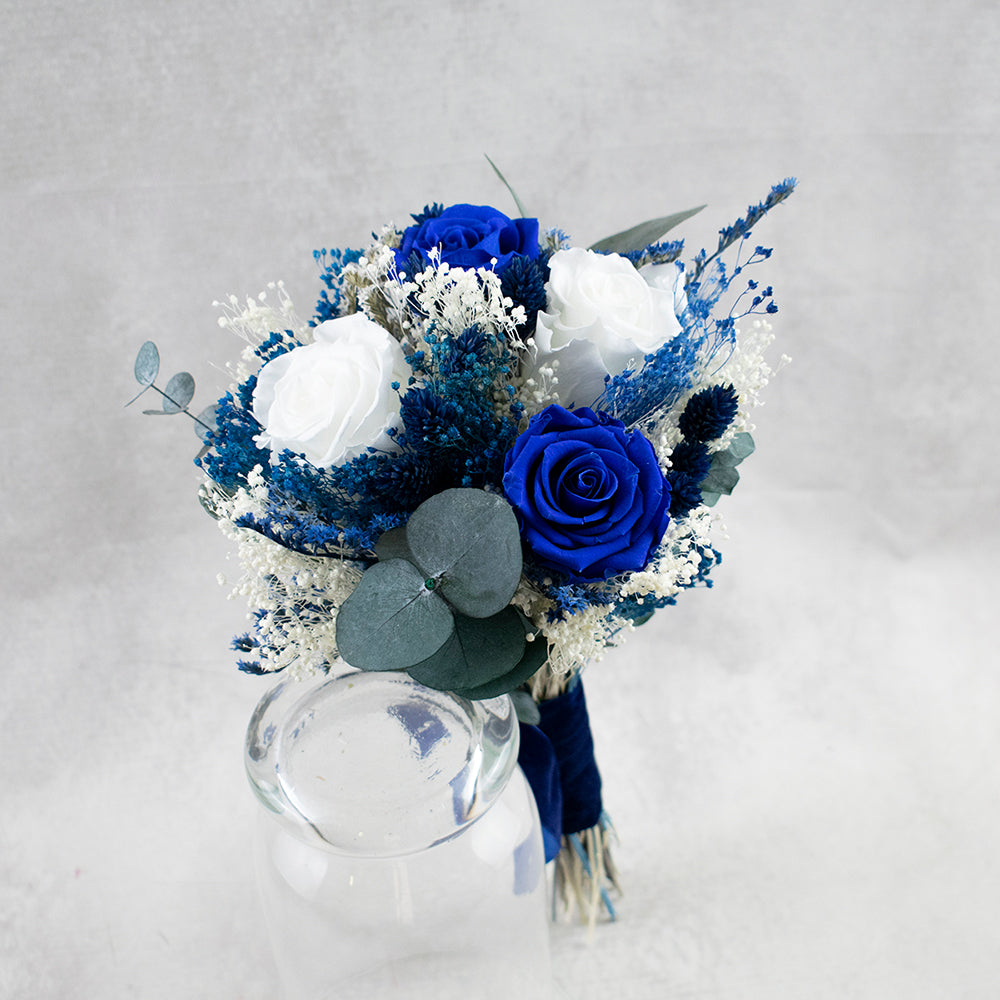 ramo de novia online con rosas azules