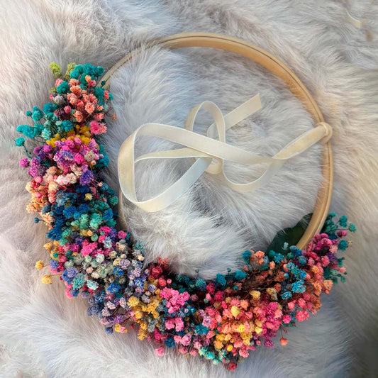 Porta alianzas de flores de colores