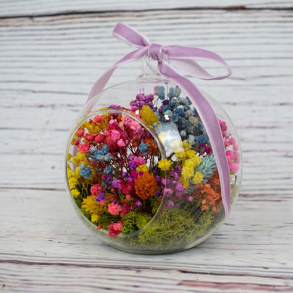 Esfera de flores un mundo de color