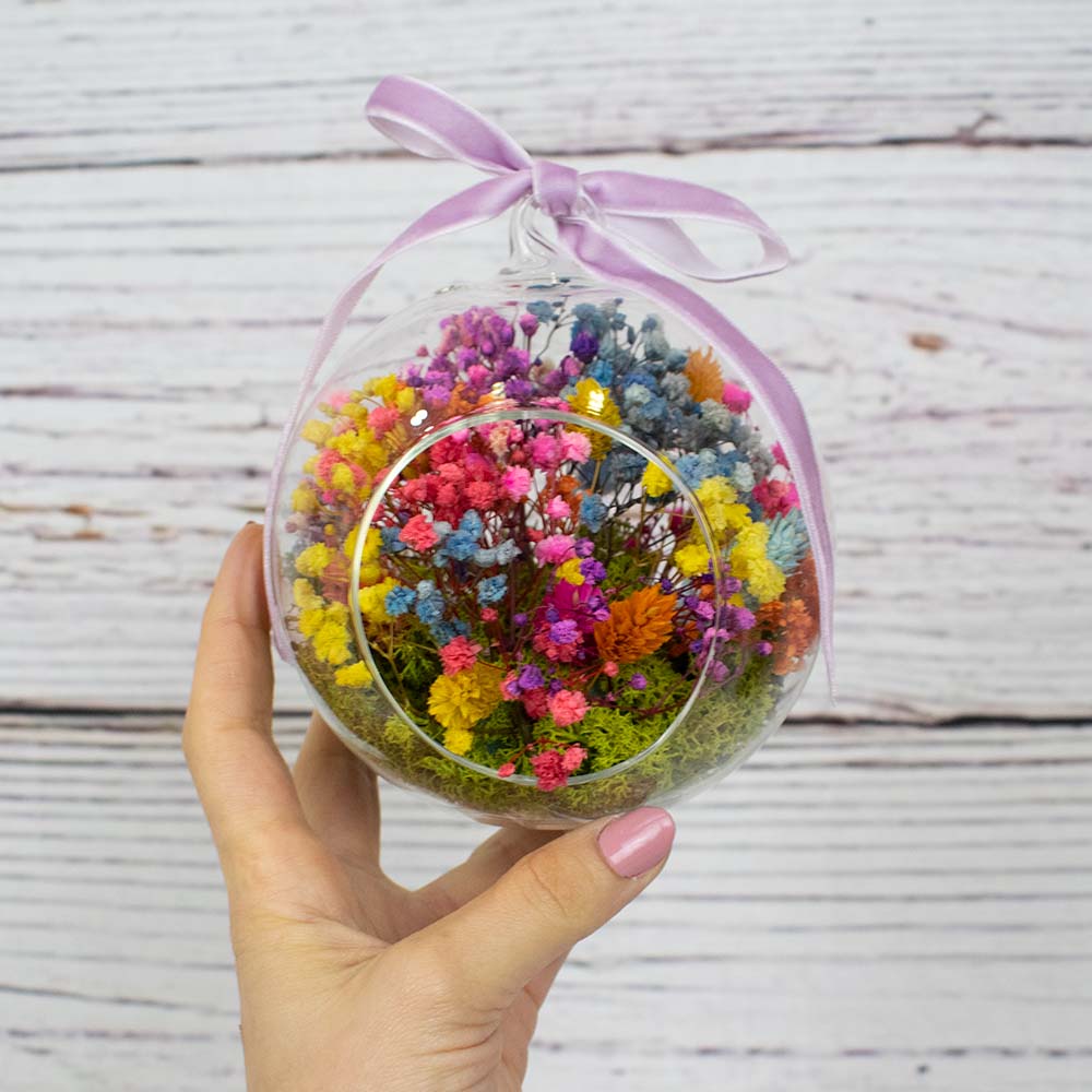 Esfera de flores un mundo de color