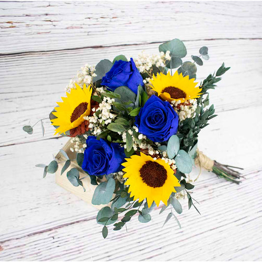 Ramo de girasoles y rosas Sun