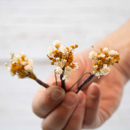 flores mostaza para el eplo en horquilla
