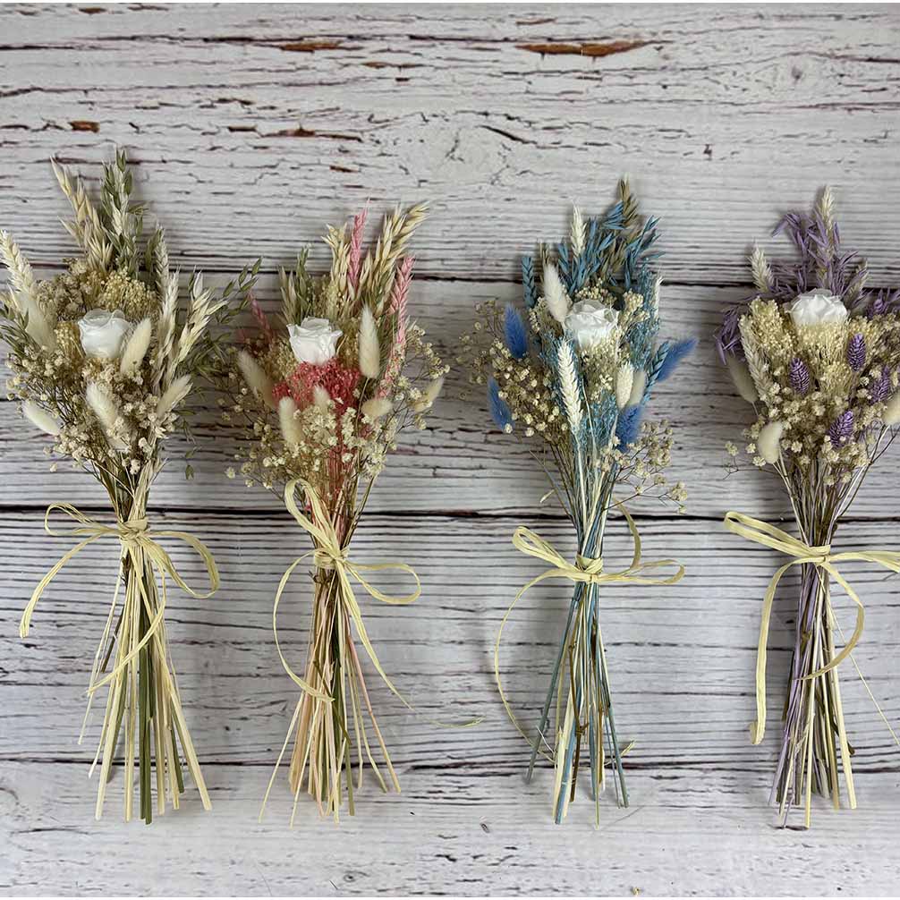 Mini ramo de flores preservadas