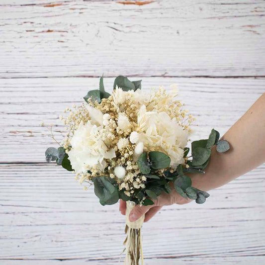 Ramo de hortensias crema preservadas Ginebra