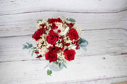 Ramo novia con rosas rojas Pasión