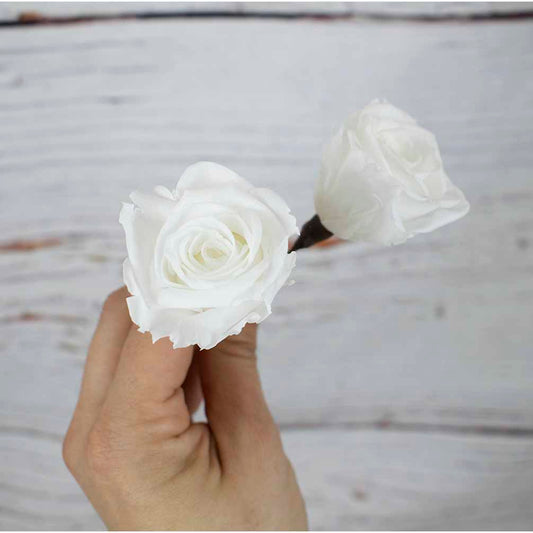Rosas para el pelo novia