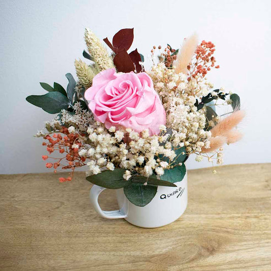 Taza con rosa Rosario