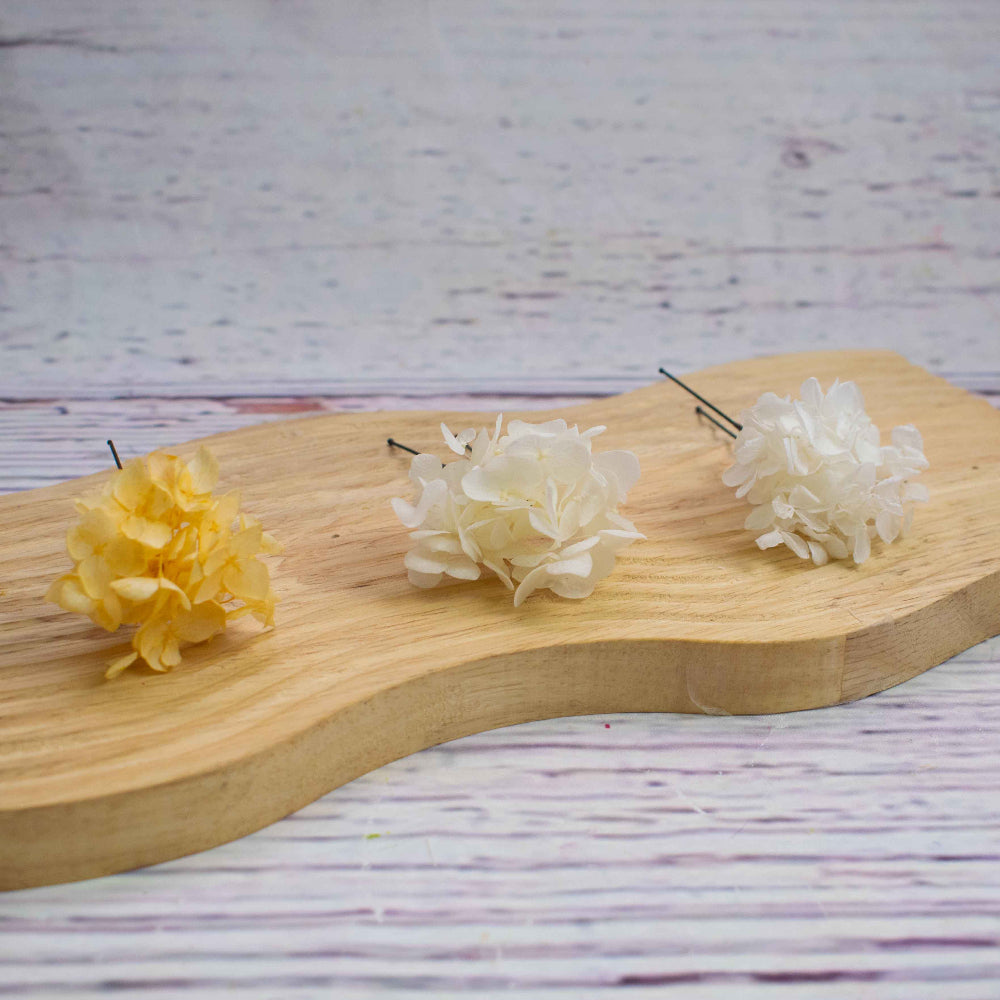 flores vainilla, crema y blancas mini